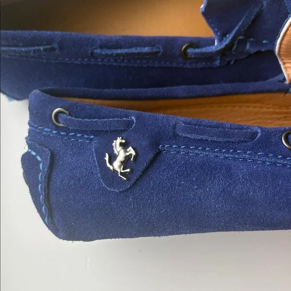 TOD’s Ferrari Gommino Blue Suede Driving Loafer